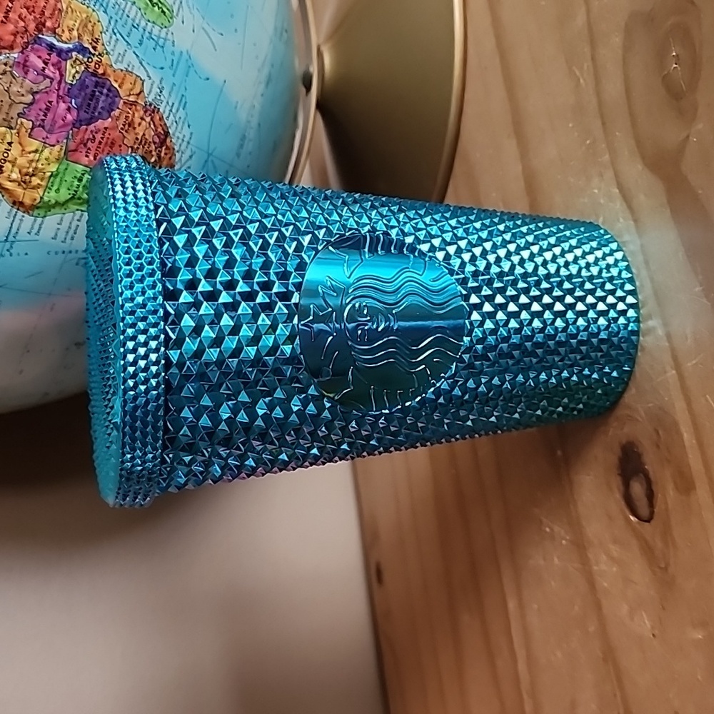 Starbucks blue metallic studded tumbler Grande